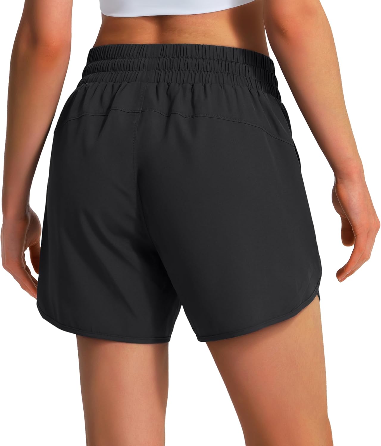 Ksmien Women's 5"/ 7" Athletic Running Shorts Quick Dry Lightweight Workout Gym Shorts with Zipper Pockets UPF 50+ - Image 2