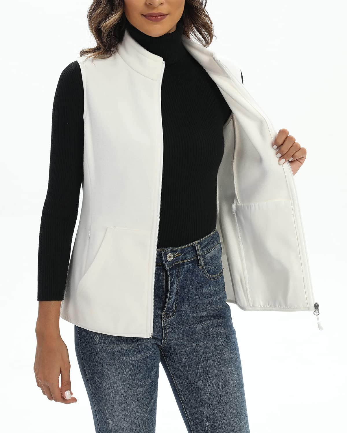 Xeoxarel Women's Fleece Vest with 6 Pockets (XS-2XL) - Image 2
