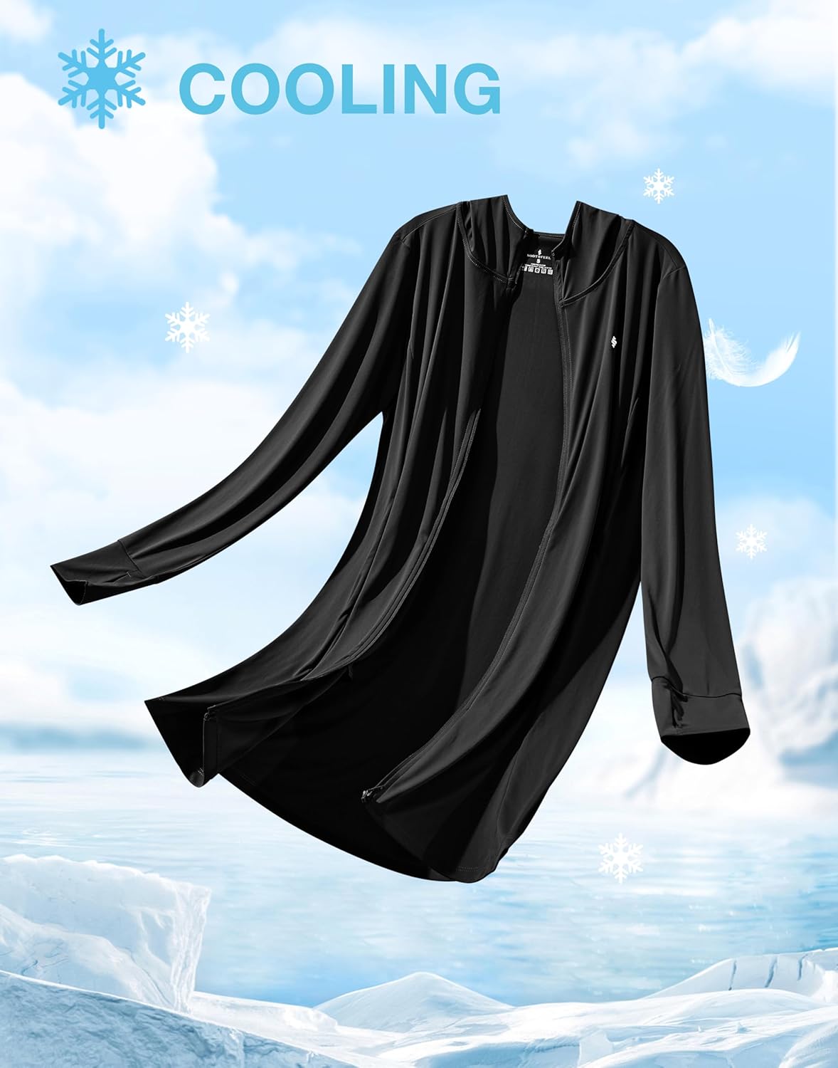 Soothfeel Women's UPF 50+ Swim Cover Up Sun Protection Hoodie SPF Lightweight Jacket Long Sleeve Beach Cover Ups for Women - Image 5
