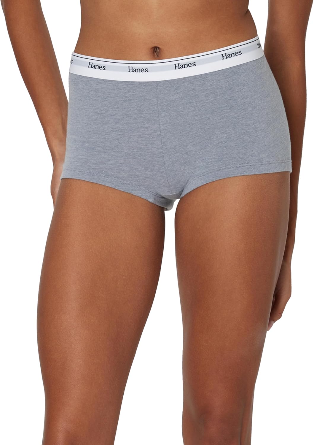 Hanes Women's Originals Boyshort Underwear, Breathable Stretch Cotton Boyshort Panties, 4-pack - Image 2