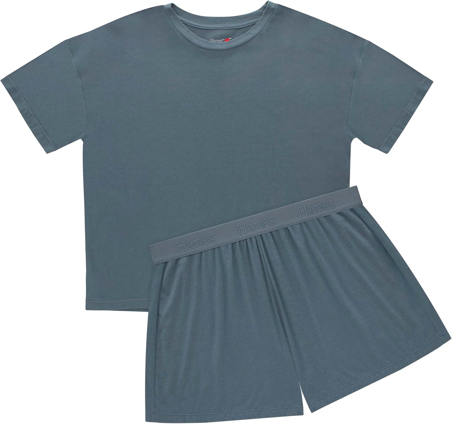 Hanes Women's Pajamas Set, Comfywear Pajamas for Women Set, Originals SupertSoft Loungewear, T-Shirt & Sleep Shorts - Image 3