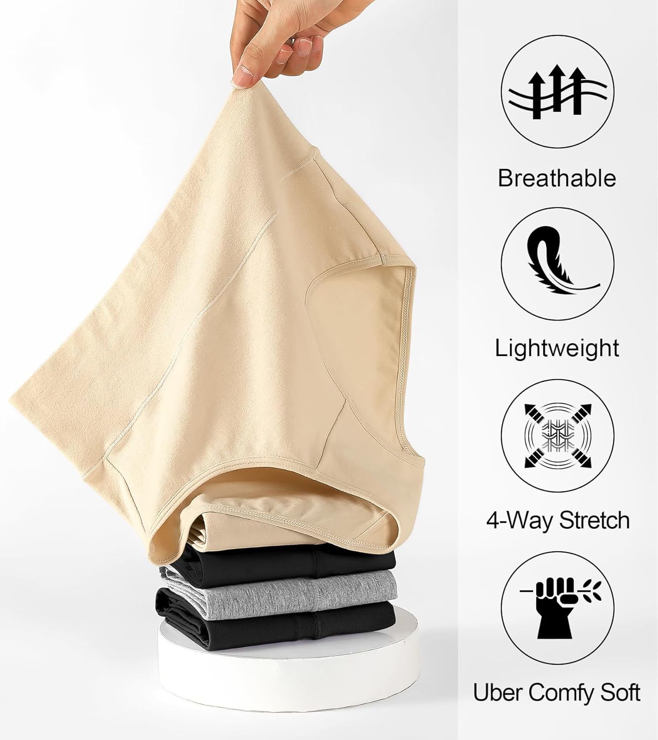 OLIKEME High Waisted Underwear for Women Tummy Control Full Coverage Cotton Ladies Panties Soft Stretch Briefs - Image 6