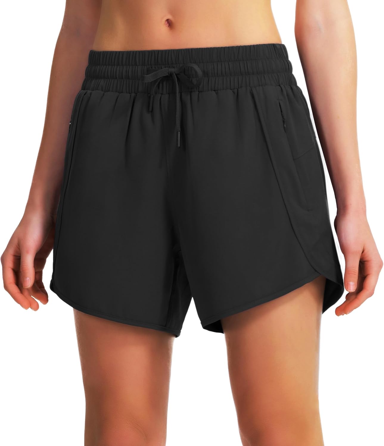 Ksmien Women's 5"/ 7" Athletic Running Shorts Quick Dry Lightweight Workout Gym Shorts with Zipper Pockets UPF 50+ - Image 4