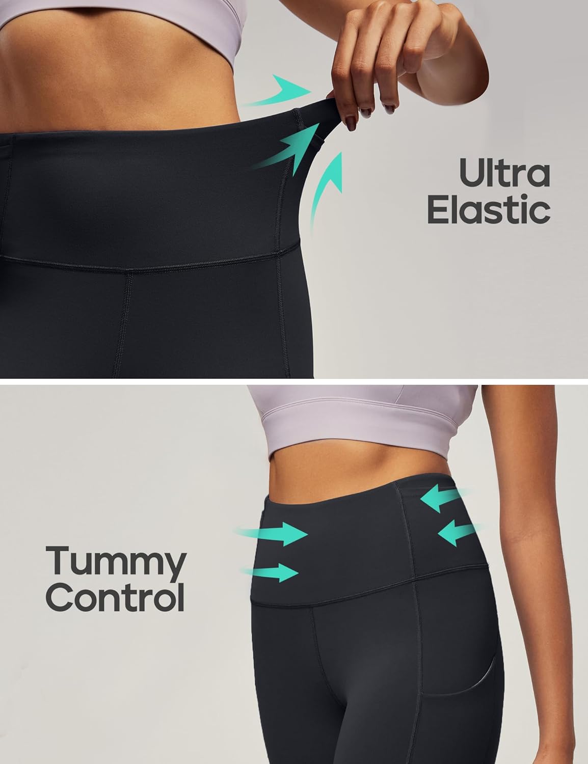 IUGA Leggings with Pockets for Women High Waisted Yoga Pants Women Tummy Control Workout Compression Running Leggings - Image 5
