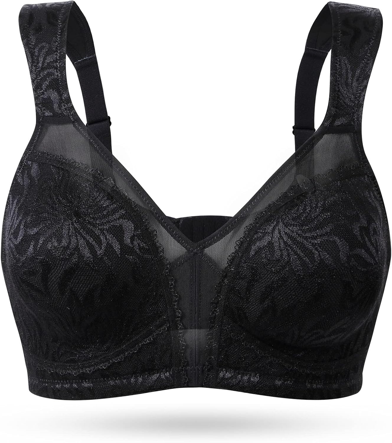 Wingslove Women's Full Coverage Non Padded Comfort Minimizer Wire-Free Bra Plus Size - Image 5