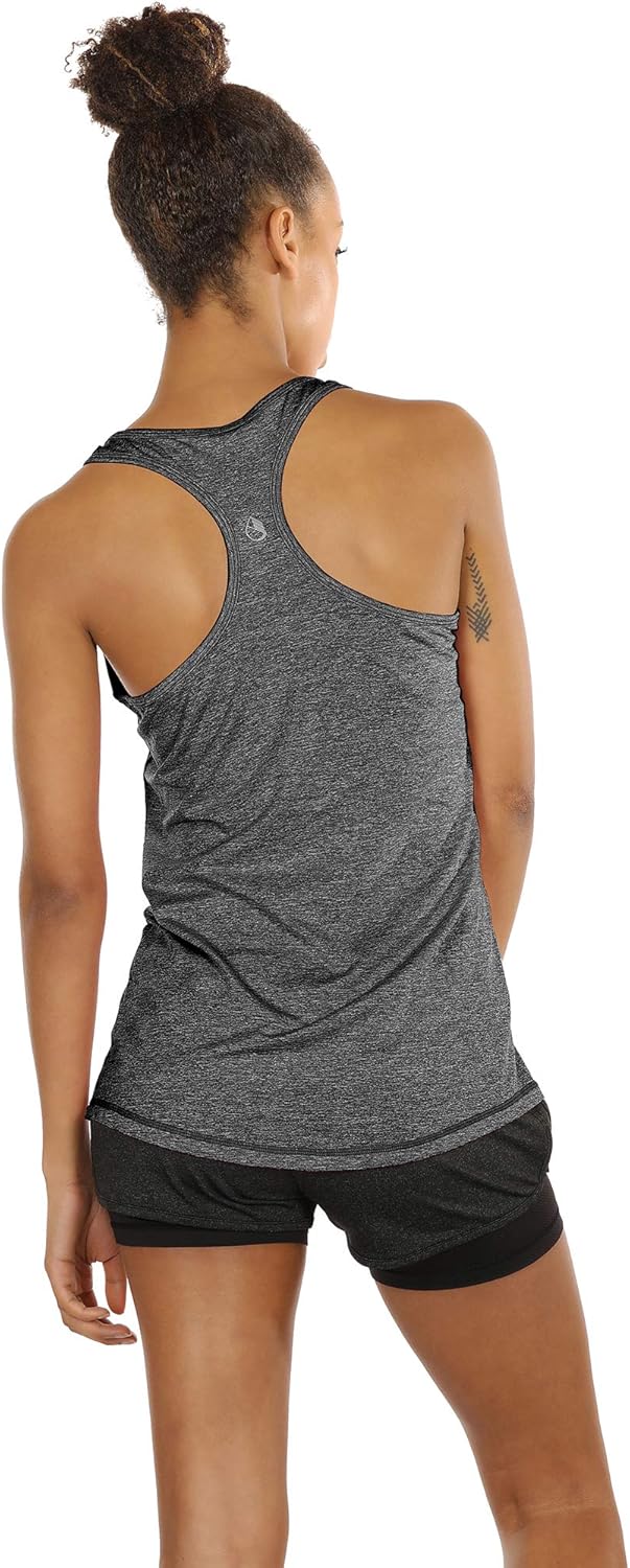 icyzone Women's Racerback Workout Athletic Running Tank Tops (Pack of 3) - Image 6
