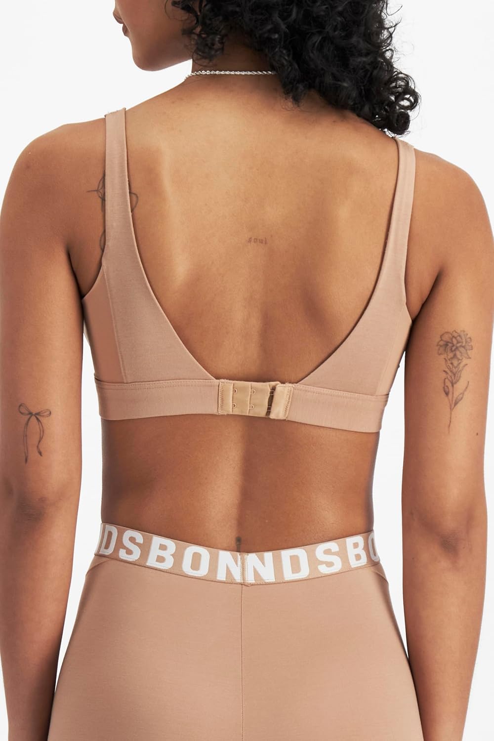 Bonds Women's Anti-Chafing Bralette Bra, Chafe Off Bralette, Viscose/Bamboo Moisture-Wicking Plunge Bra for Women - Image 2