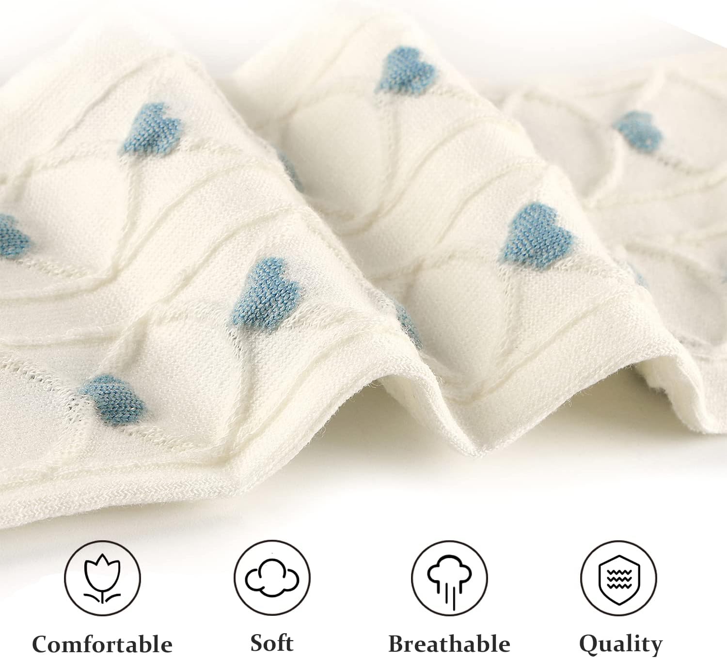 Women's Ruffle Socks, Casual Cotton Cute Novelty Socks, Breathable Crew Socks for Women Girl 5 Pairs - Image 4