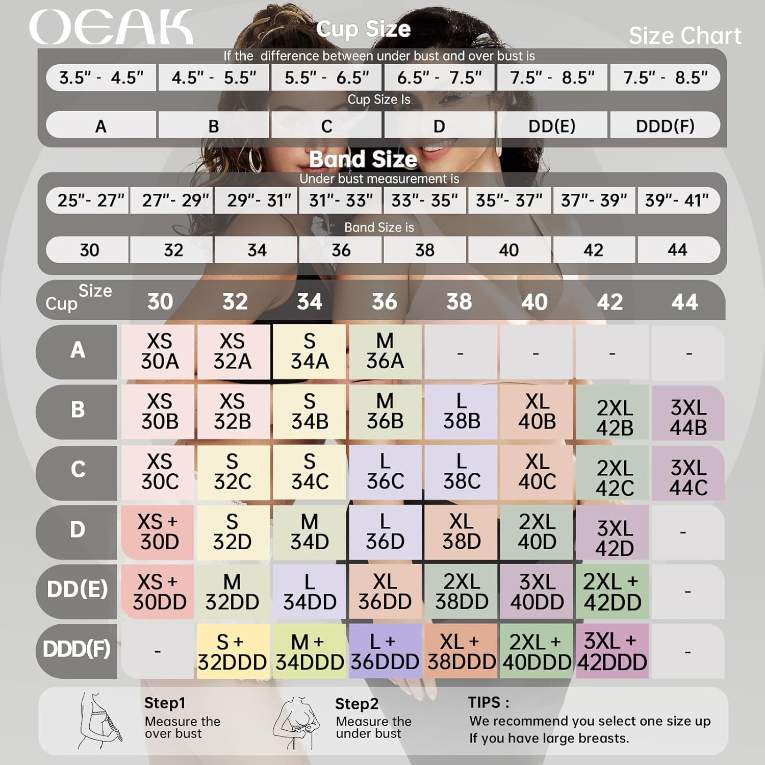OEAK Womens Deep V Bras Wireless Comfortable Bra Supportive No Underwire Bras Tshirt Push Up Bralettes Plunge Seamless Bra - Image 6