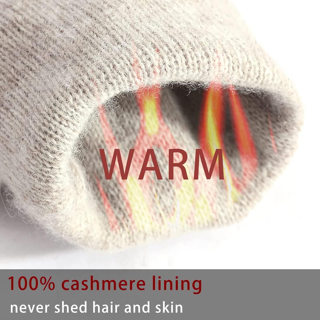 Harssidanzar Womens Winter Warm Cashmere Lining Touchscreen Texting Warm Driving Lambskin Leather Gloves GL017 - Image 3