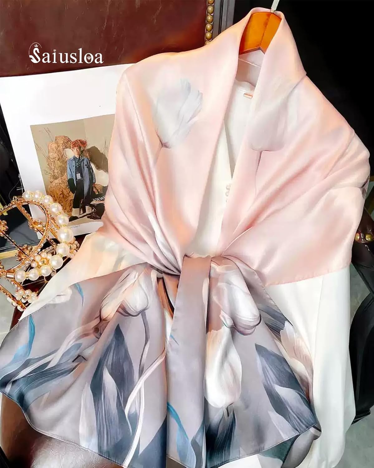 Dress Scarves Shawl Wraps Long Silky Scarf for Women Dressy Fashion Lightweight for Decorative Formal Evening Gowns - Image 3