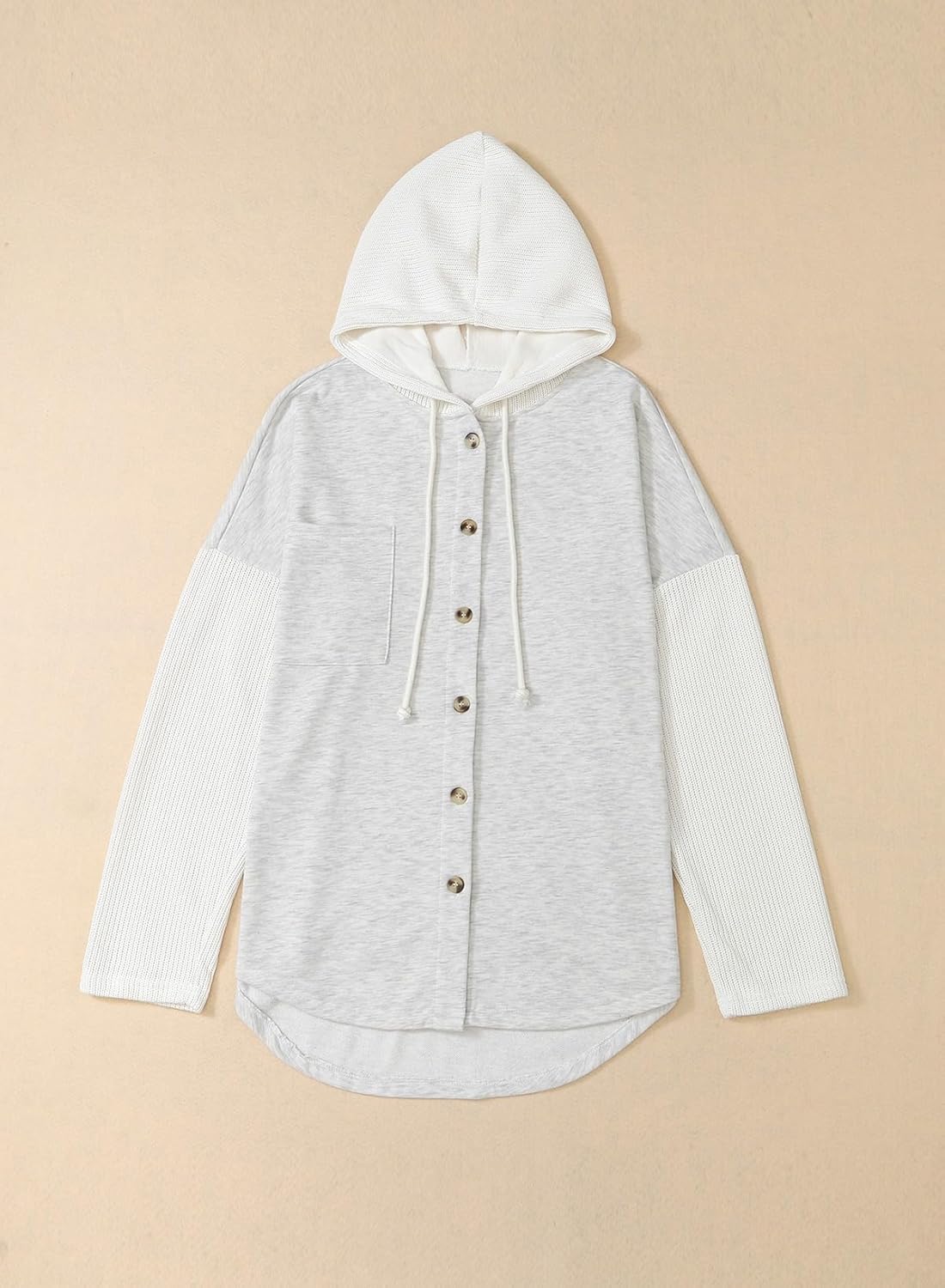 SHEWIN Women Oversized Hooded Sweatshirt Loose Fit Casual Button Hoodies with Pocket 2026 - Image 7