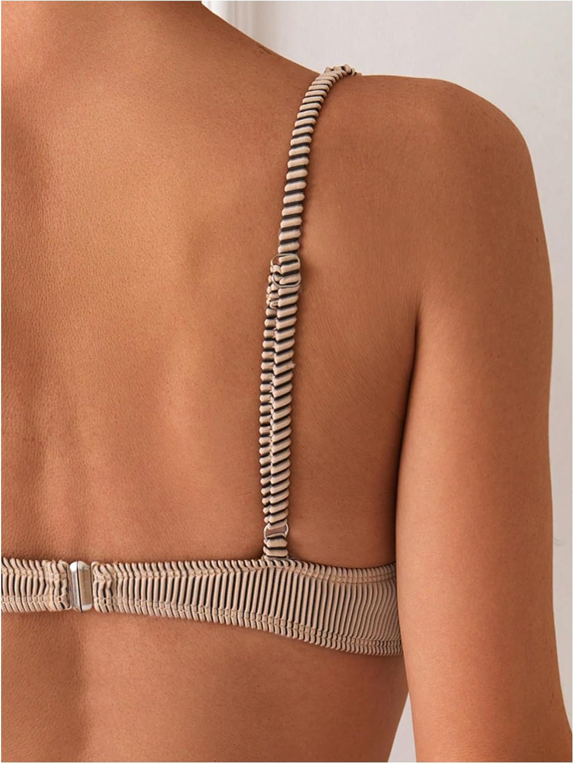 SweatyRocks Women's 2 Piece Bikini Set Striped Print Spaghetti Strap Push Up Swimsuit - Image 4