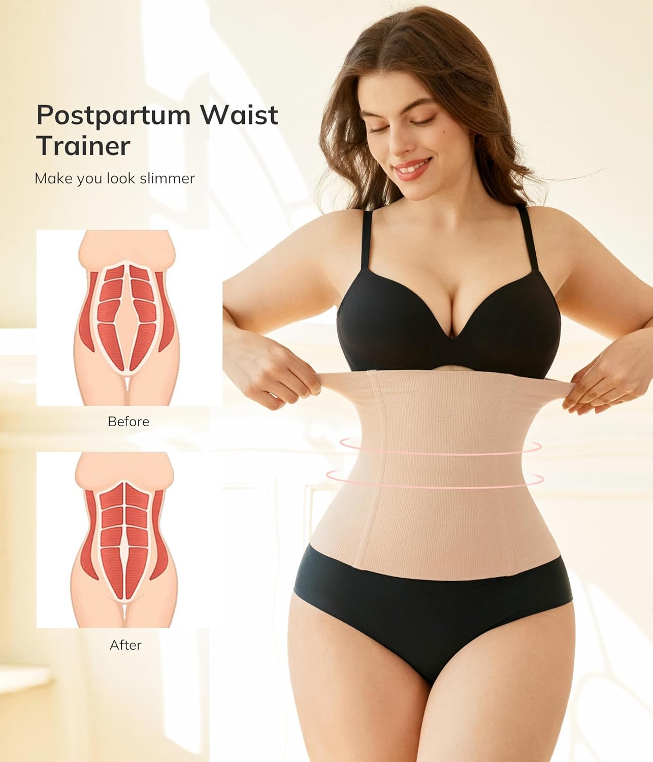 LODAY 2 in 1 Postpartum Recovery Belt,Body Wraps Works for Tighten Loose Skin - Image 2