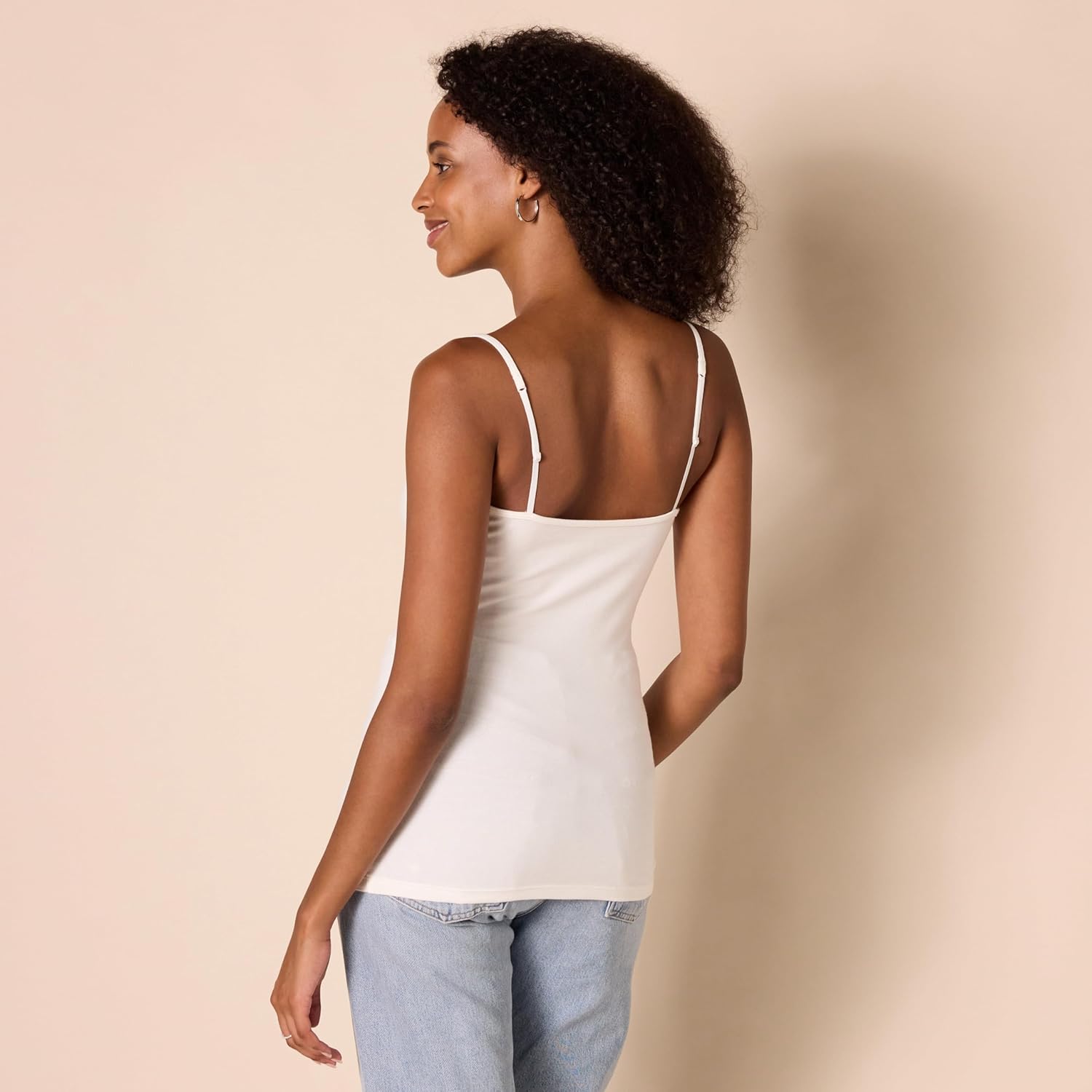 Amazon Essentials Women's Slim-Fit V-Neck Cami, Pack of 4 - Image 2