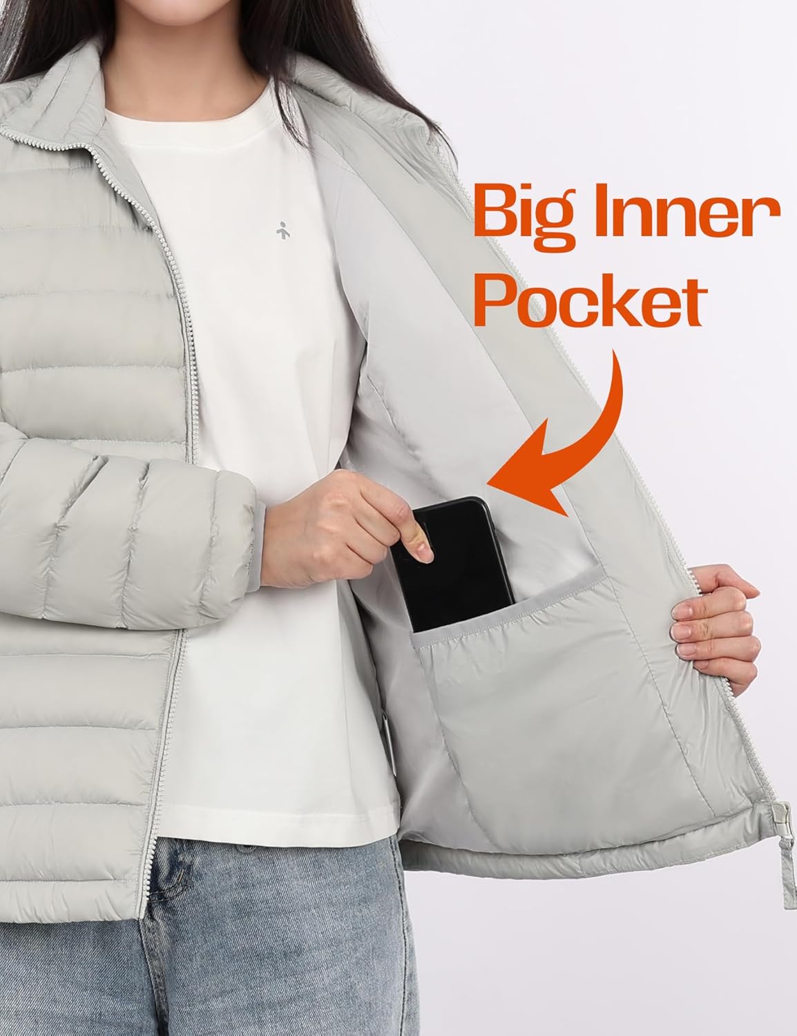 Orolay Women's Lightweight Packable Down Jacket Quilted Puffer Coat with Stand Collar - Image 5