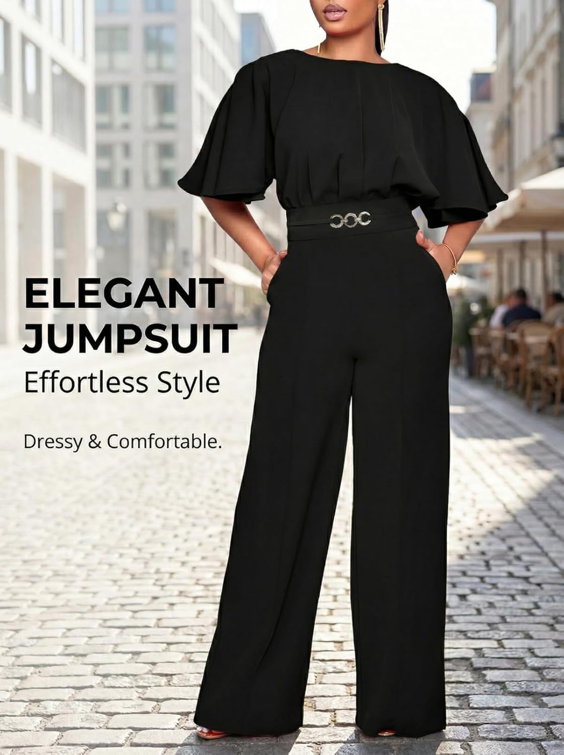 acelyn Elegant Jumpsuit for Women Dressy Sexy Plus Size Wide Leg Pant Suit One Piece Party Outfits - Image 6