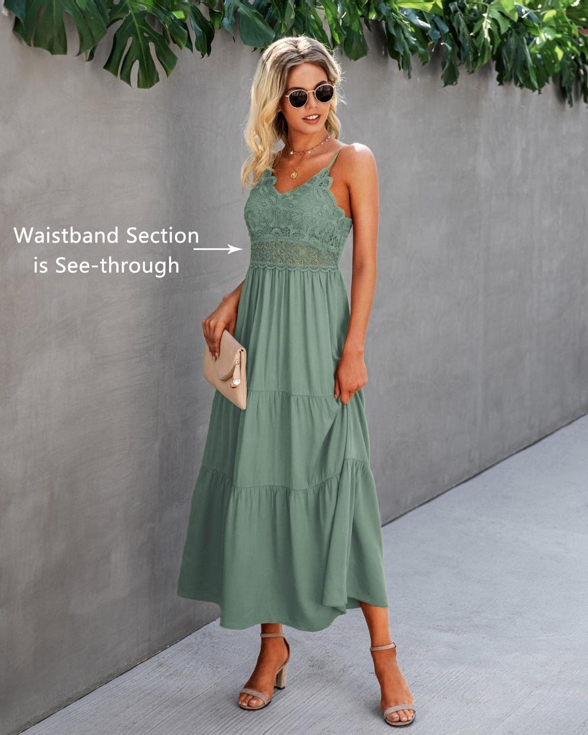 Dokuritu Women's Beach Crochet Lace Maxi Dress Solid Color Summer Vacation Spaghetti Strap Long Dress 2026 - Image 8