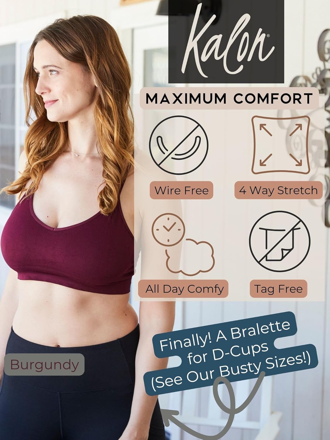 Kalon Women’s 4 Pack Demi Padded Bralette Wireless Comfortable Bra - Image 5
