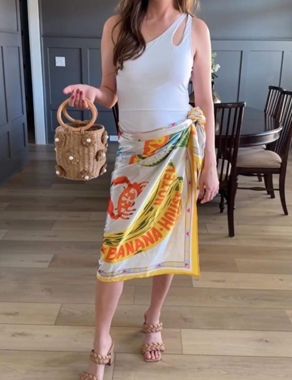 Women's Beach Swimwear Printed Long Sarong Coverups Bathing Suit Pareo Large Pashmina Wrap Skirt - Image 6