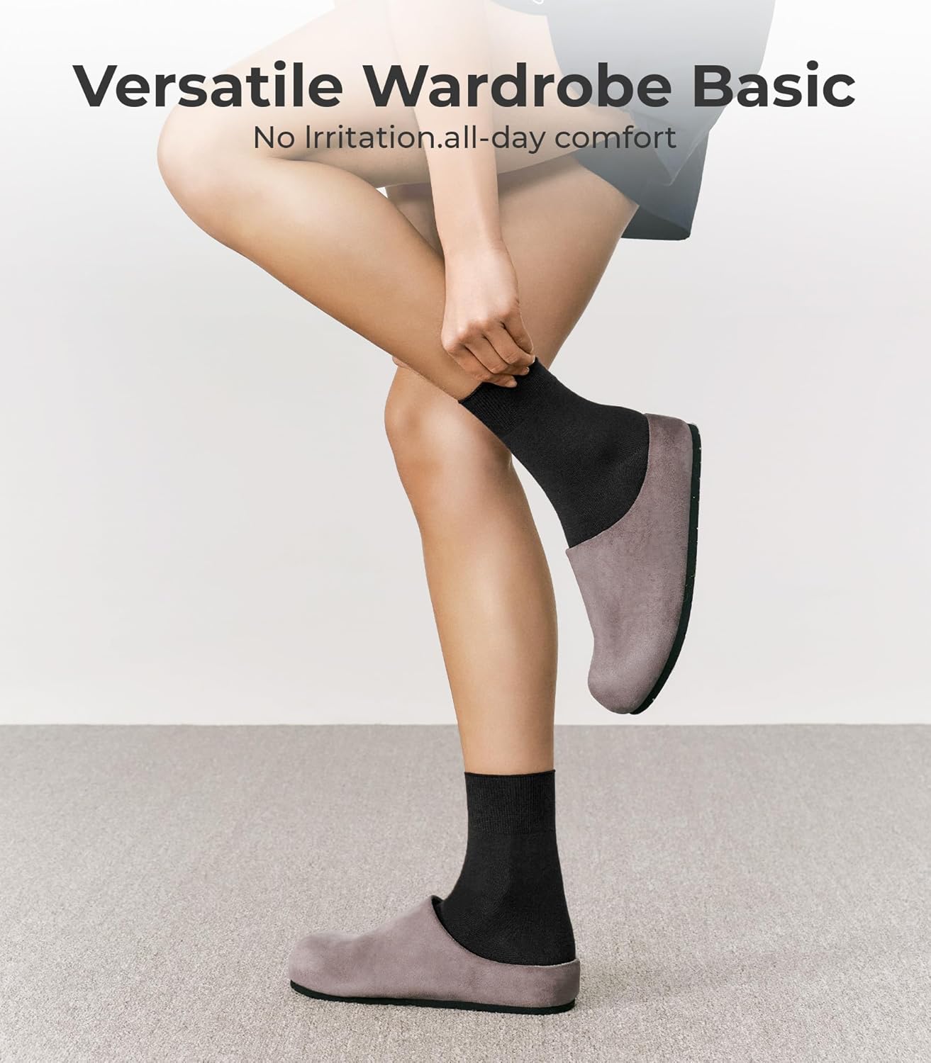 CS CELERSPORT Womens Soft Bamboo Rayon Crew Socks, Thin Breathable Trouser Dress Casual Ankle Socks 6 Pairs - Image 4