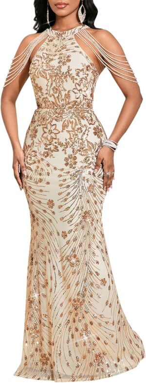 Cololura Women Sexy Elegant Sequin ...