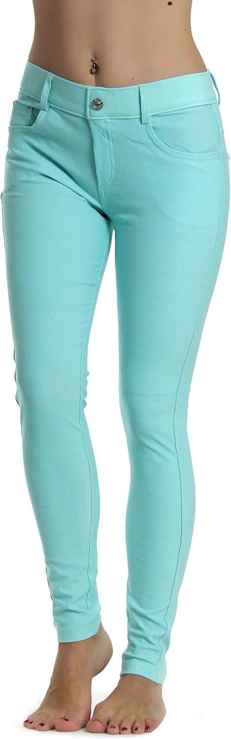 Prolific Health Women's Jean Look Jeggings Tights Slimming Many Colors Spandex Leggings Pants Capri S-XXXL - Image 2