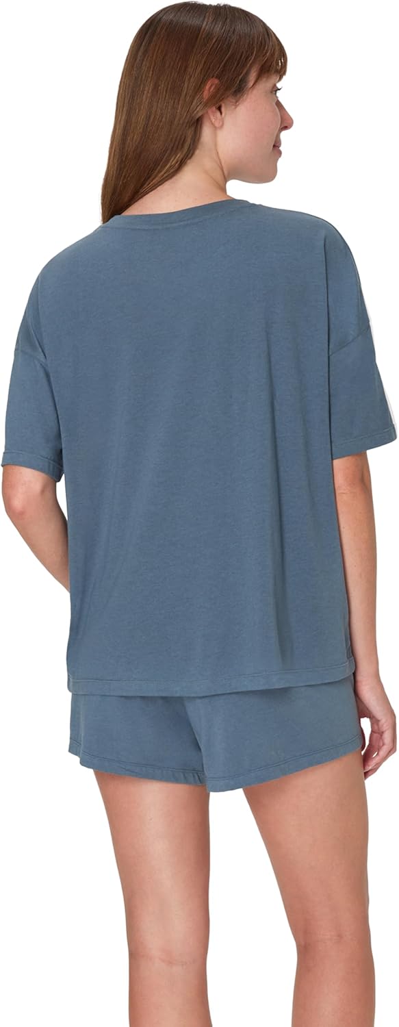 Hanes Women's Pajamas Set, Comfywear Pajamas for Women Set, Originals SupertSoft Loungewear, T-Shirt & Sleep Shorts - Image 2