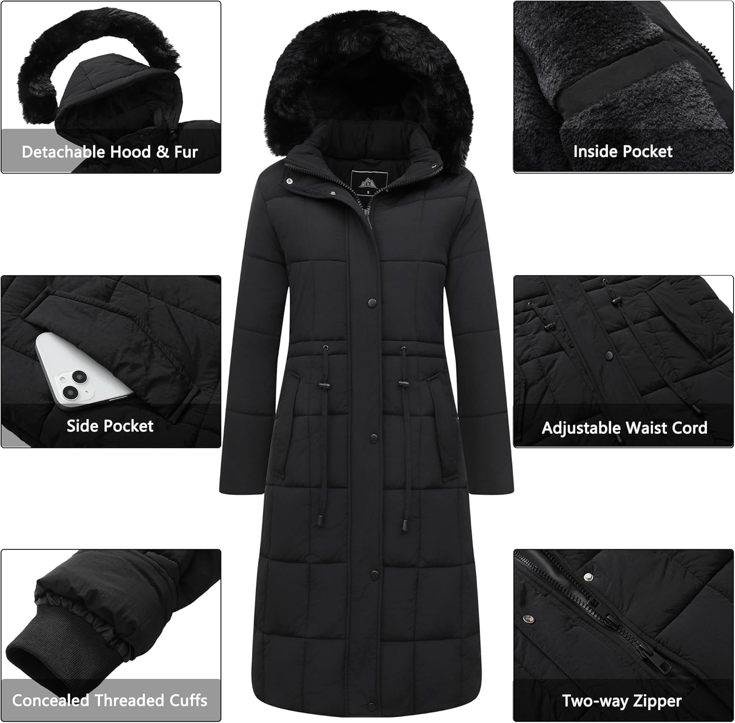 GOLDLADIES Women's Winter Coat Long Waterproof Parka - Warm Snow Winter Jacket for Women, Cold Weather Outerwear - Image 5