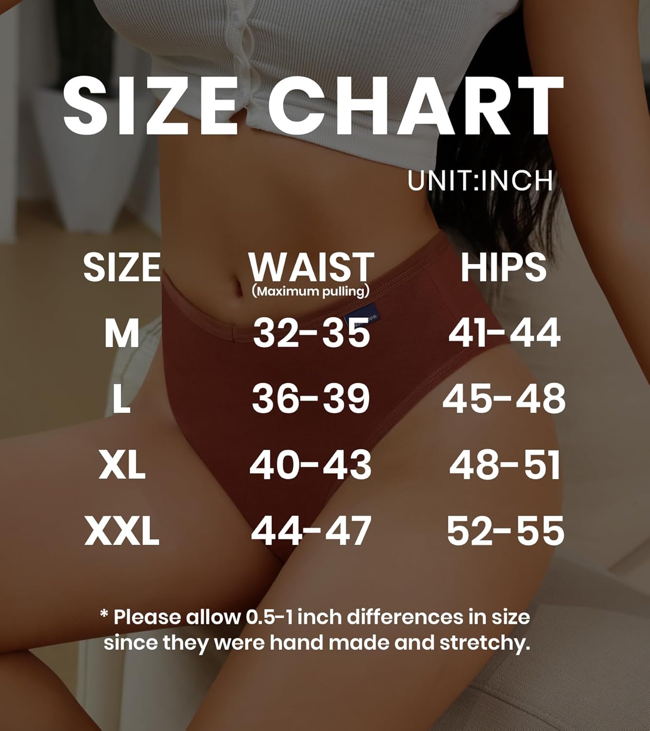 ASIMOON High Waisted Cotton Bikini Underwear for Women Sexy High Cut Cheeky Panties Ladies Stretch V Waist Panty - Image 7