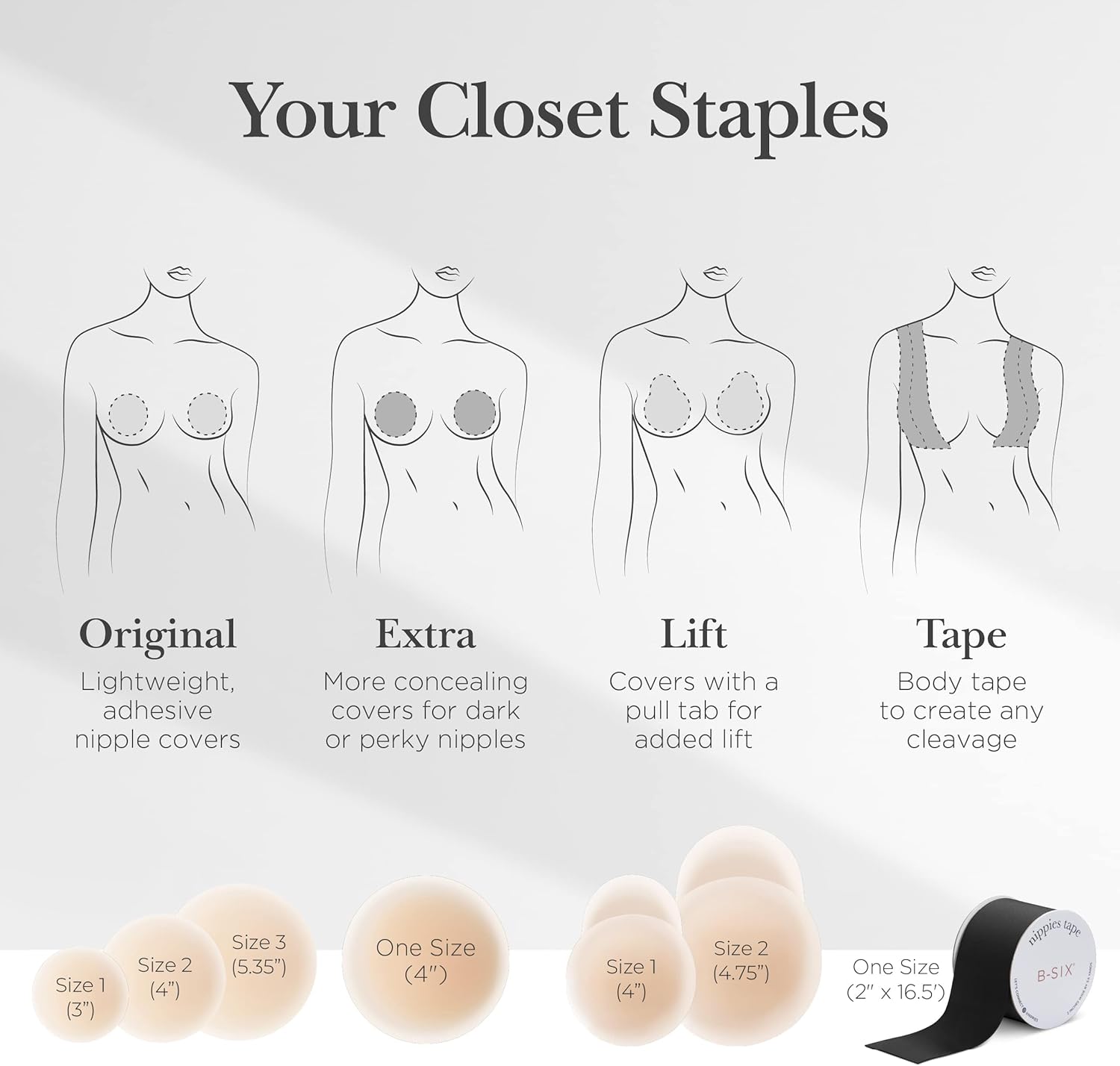 Nippies Nipple Covers for Women - Reusable Sticky Silicone Pasties with Travel Case - Original Circle or Lift Style Available - Image 7