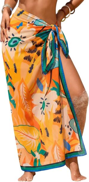 Herseas Women Sheer Sarong High Sli...