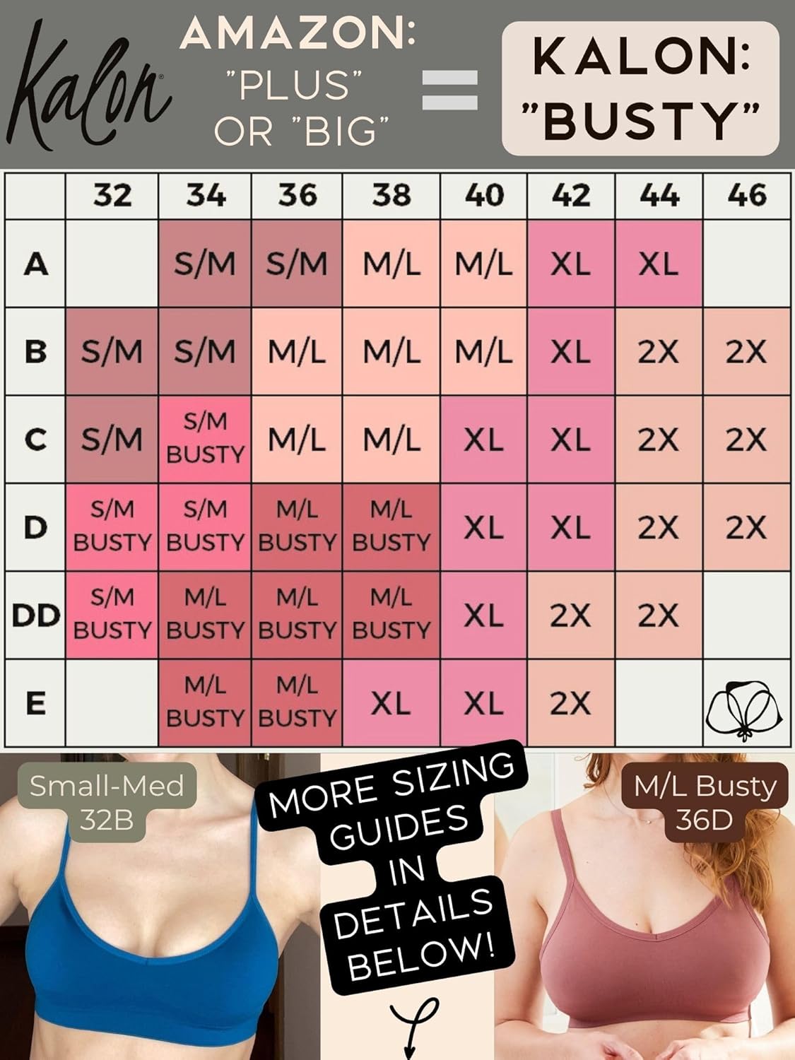 Kalon Women’s 4 Pack Demi Padded Bralette Wireless Comfortable Bra - Image 6