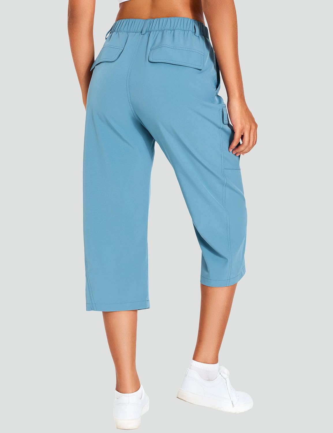 Women's Cargo Capris Lightweight Quick Dry Hiking Pants Water Resistant Summer Travel Pants with 6 Pockets 2026 - Image 3