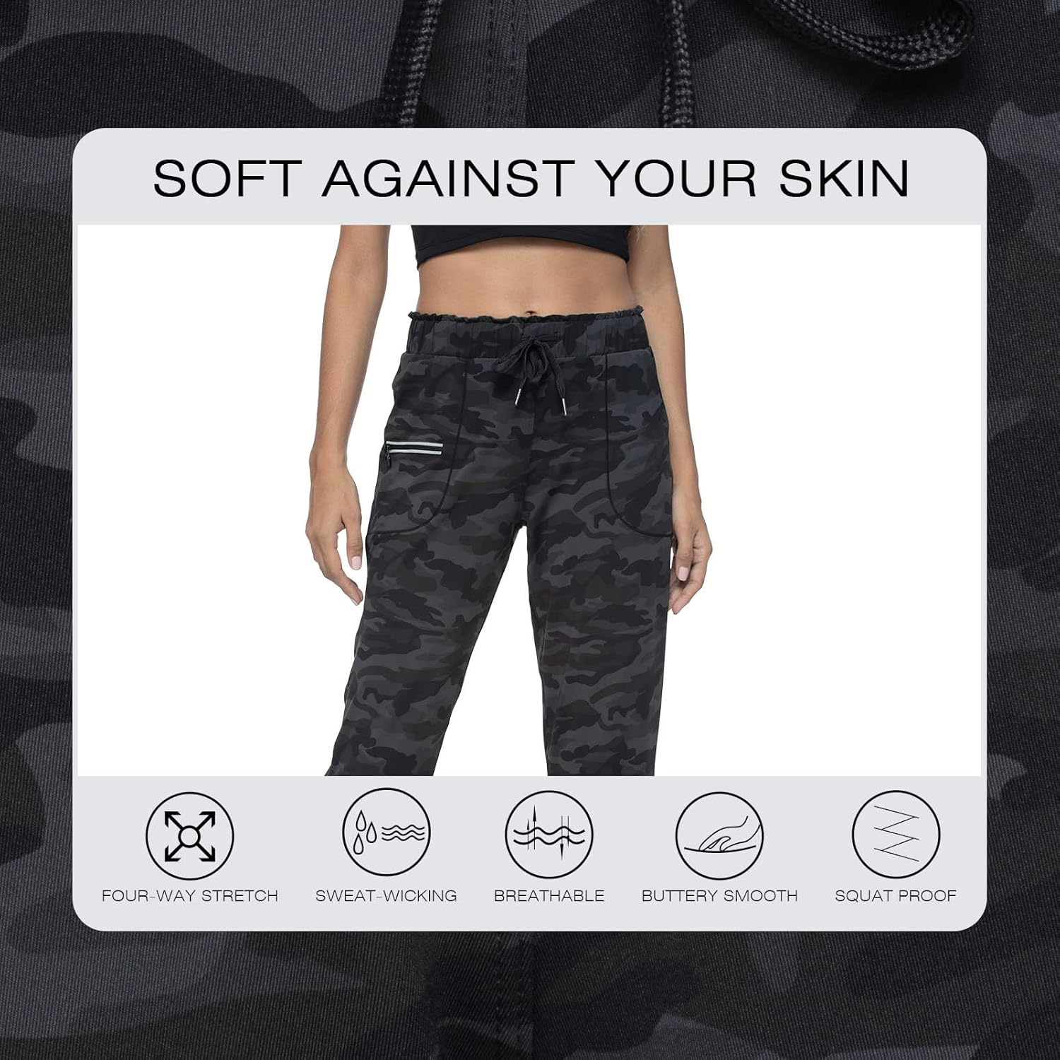 Haowind Joggers for Women with Pockets Elastic Waist Workout Sport Gym Pants Comfy Lounge Yoga Running Pants - Image 5