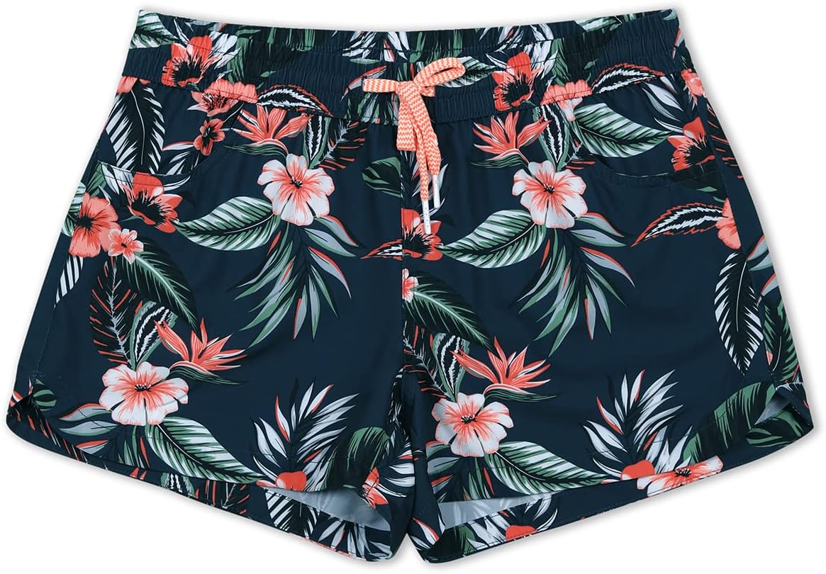 Womens Swim Shorts UPF50+ Board Shorts Quick Dry Beach Shorts Drawstring Sports Summer Bottom - Image 4