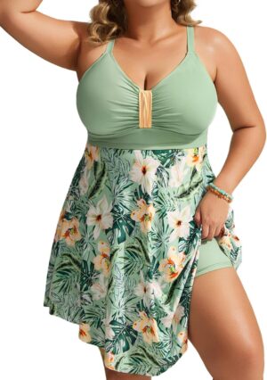 Hanna Nikole Womens Plus Size Swim ...