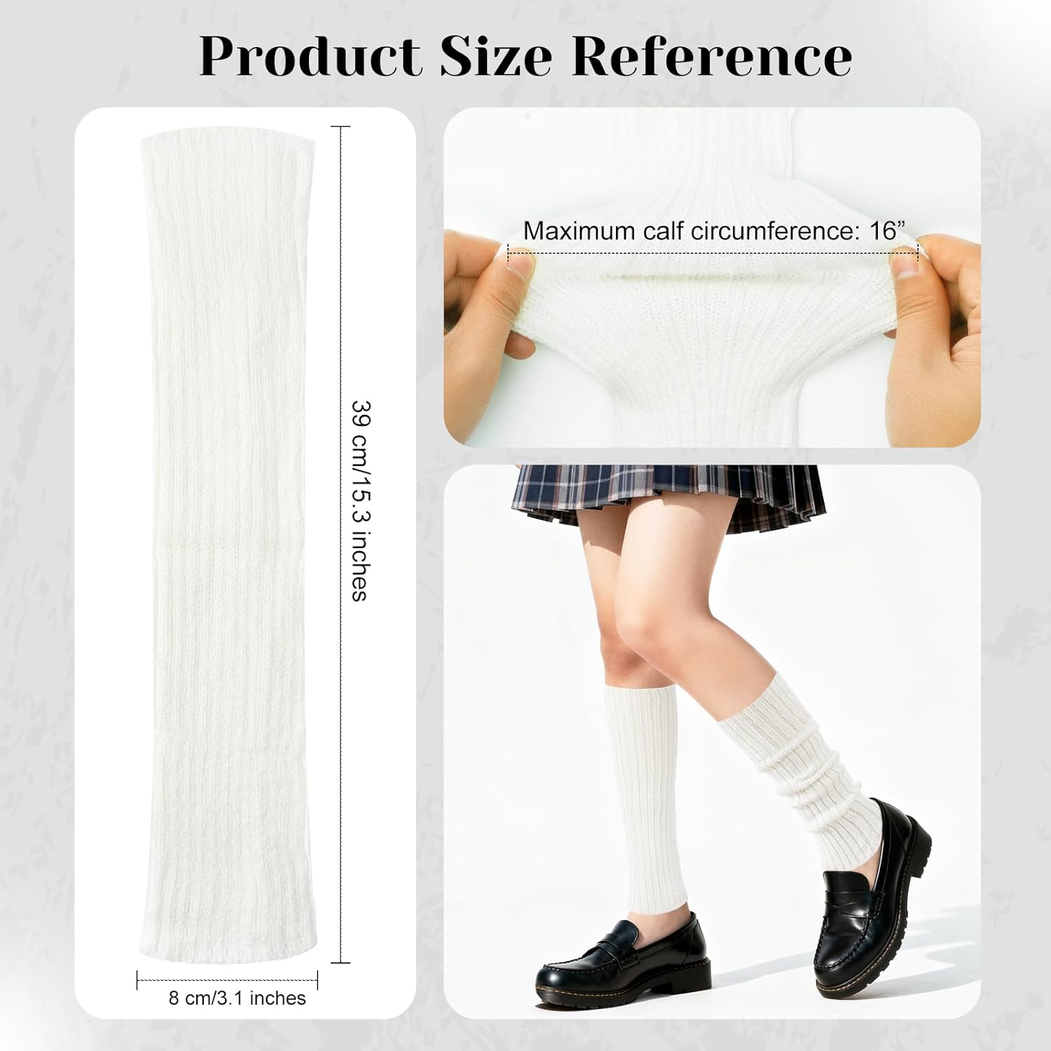 Junely Leg Warmers Kawaii Leg Warmer Cute Legwarmers for Women Japanese Socks 80s Emo Goth Gyaru Accessories - Image 5