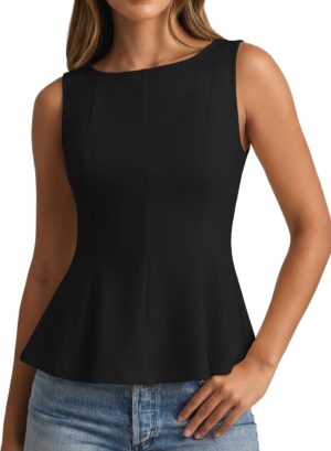 IWD Women’s Sleeveless Peplum...