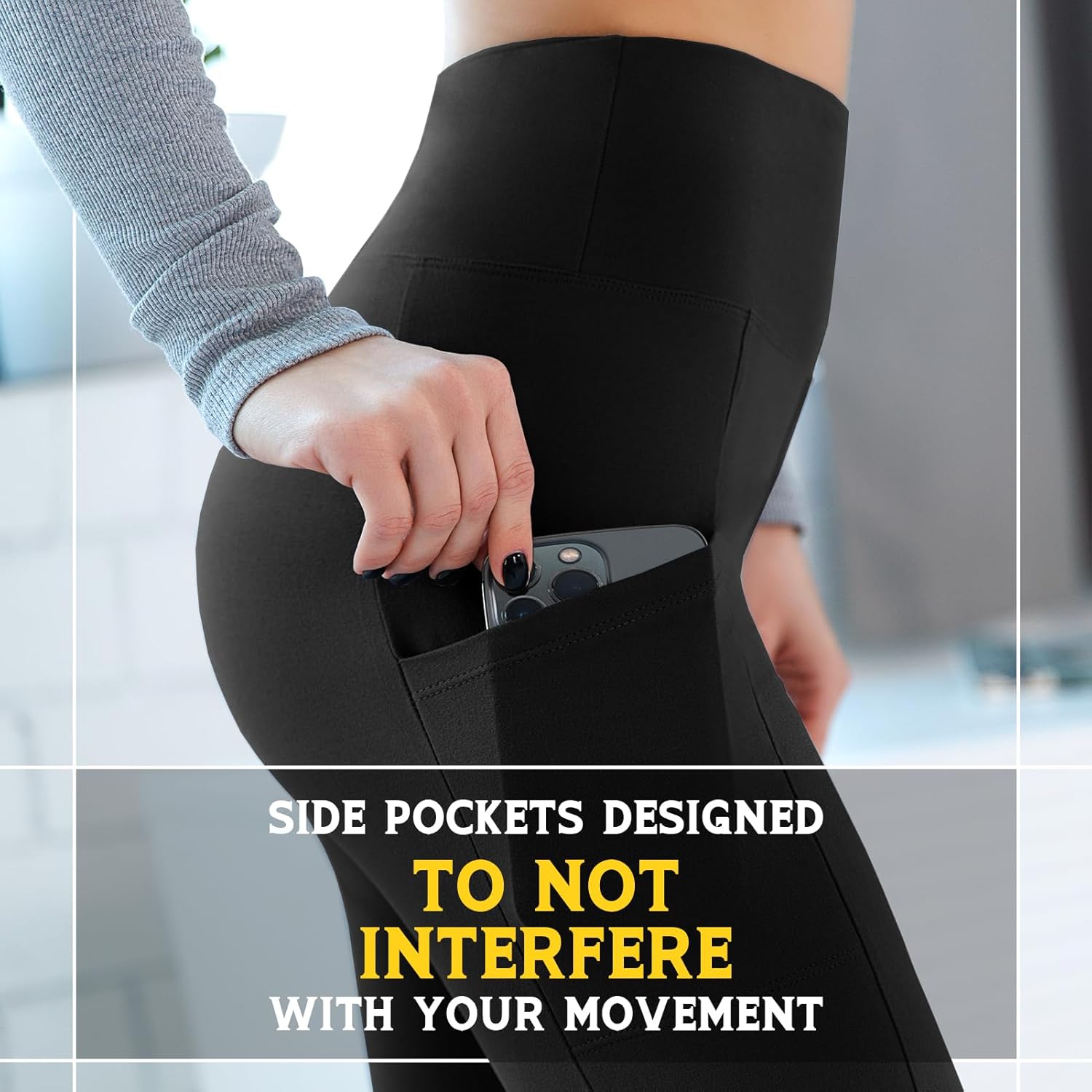 Walifrey Leggings with Pockets for Women, High Waisted Buttery Soft Womens Leggings for Gym Yoga Workout - Image 5