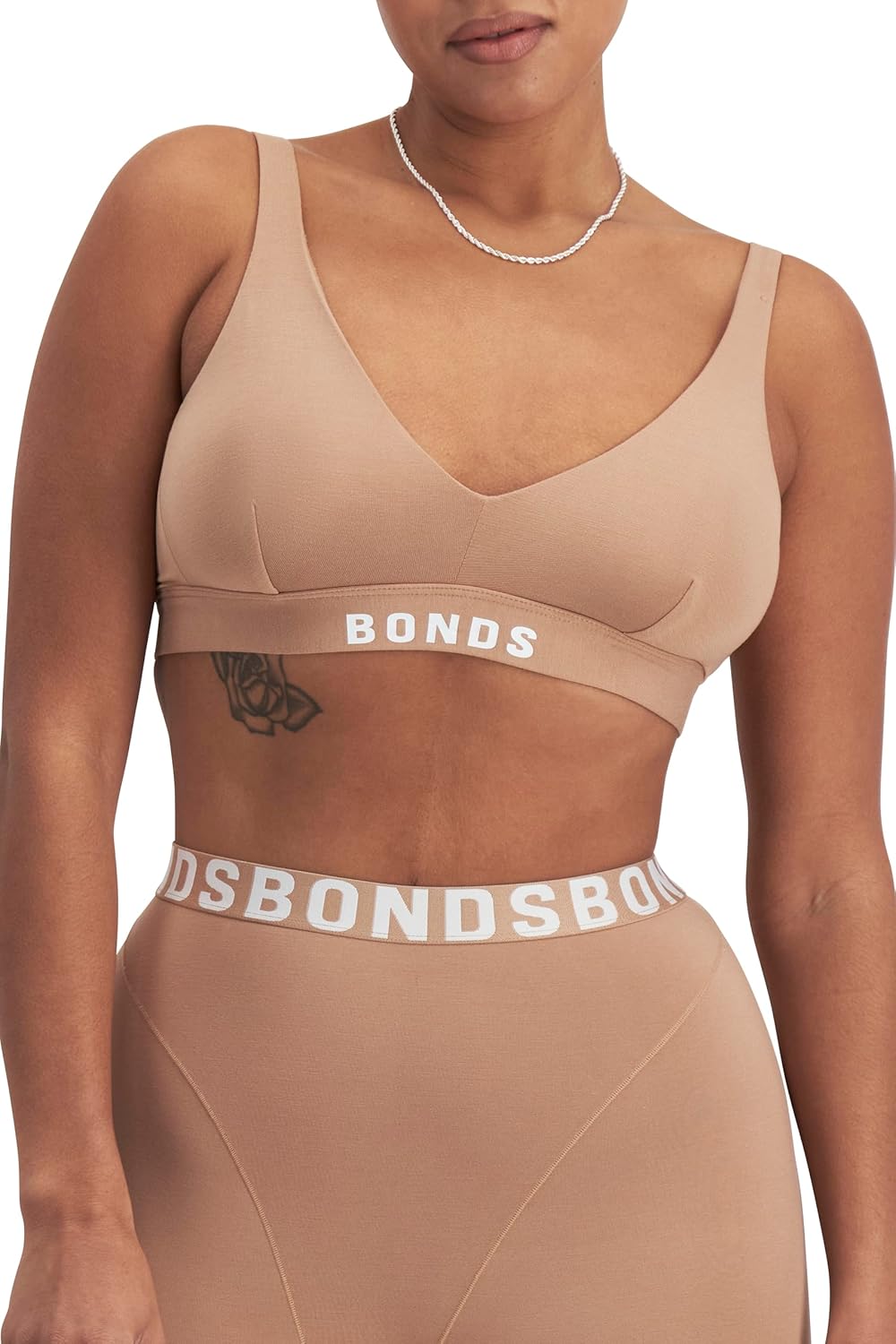 Bonds Women's Anti-Chafing Bralette Bra, Chafe Off Bralette, Viscose/Bamboo Moisture-Wicking Plunge Bra for Women - Image 5