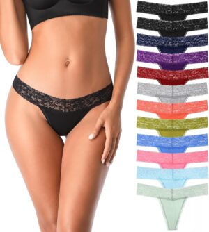 Cotton Thongs for Women, T Back Bre...