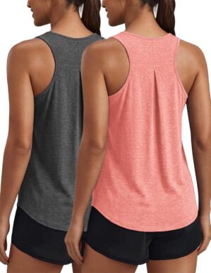 PINSPARK Workout Tops for Women Rac...