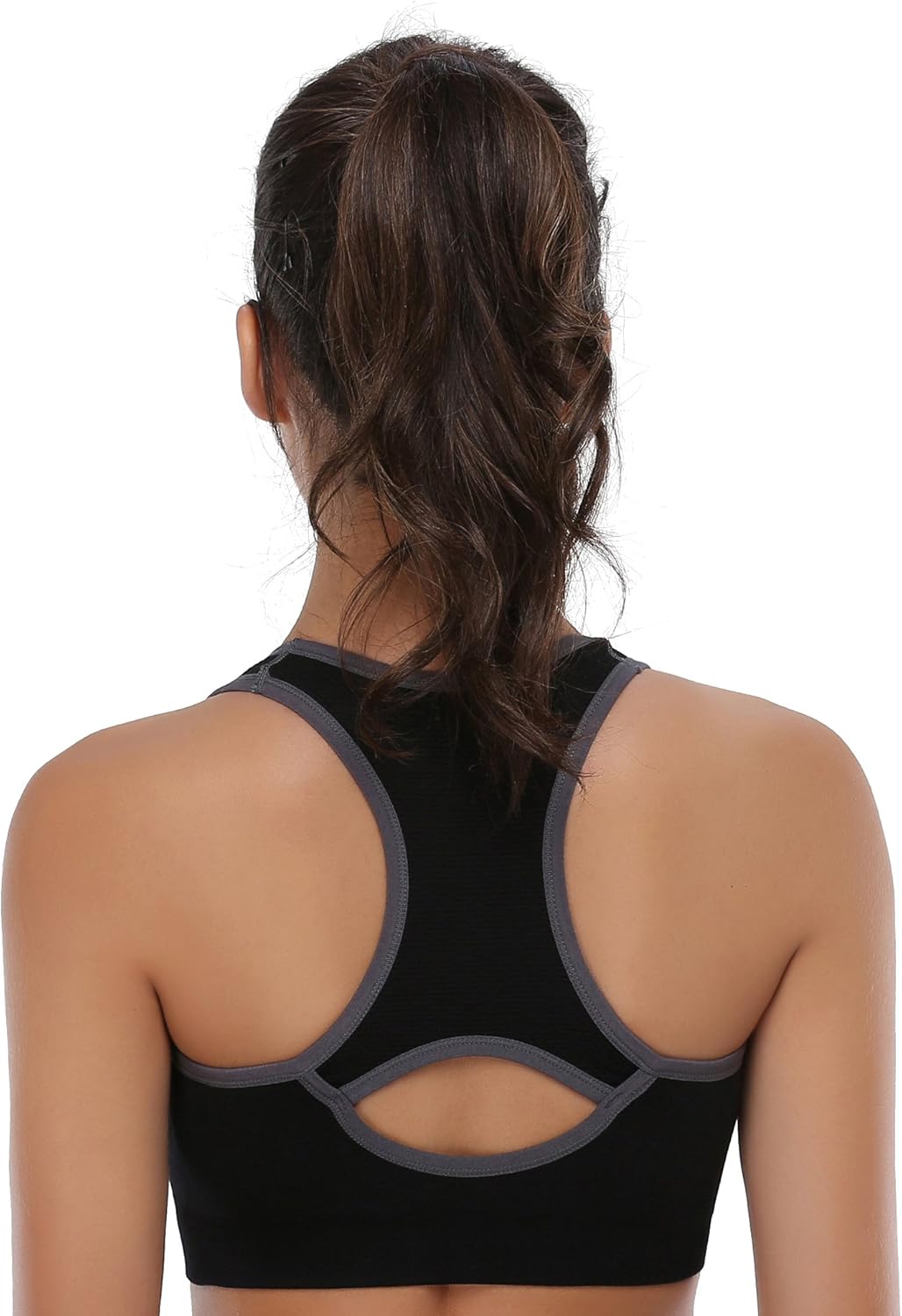 Women's Seamless Racerback Sports Bra High Impact Support Yoga Gym Workout Fitness - Image 8