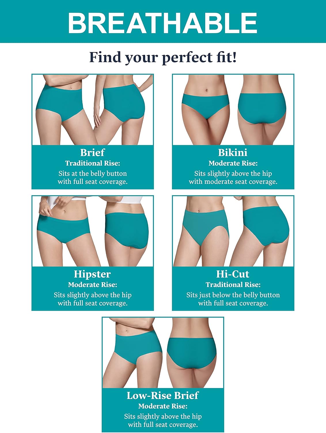 Fruit of the Loom womens Breathable Underwear, Moisture Wicking Keeps You Cool & Comfortable, Available in Plus Size - Image 7