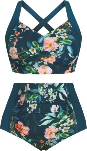 Hanna Nikole Womens High Waisted Bi...