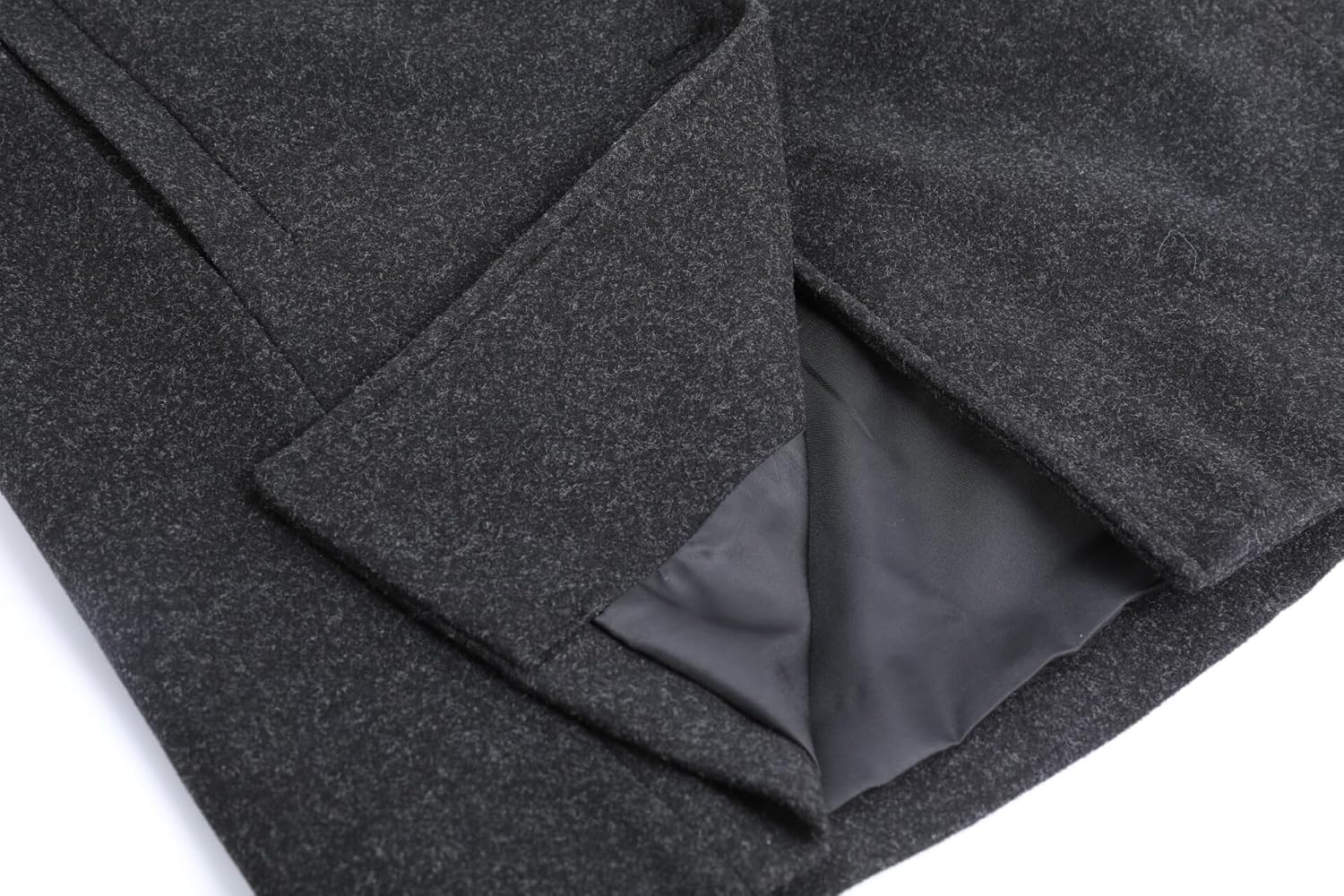 CHARTOU Women's Casual Thicken Wool Blend Stand Collar Single Breasted Pea Coat - Image 6