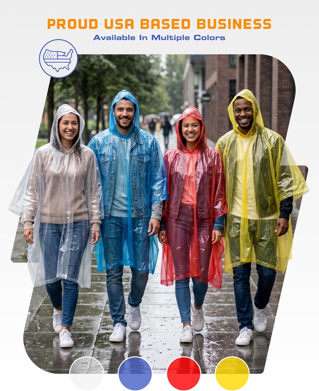 Hagon PRO Disposable Rain Ponchos for Adults (5 Pack) - Image 7