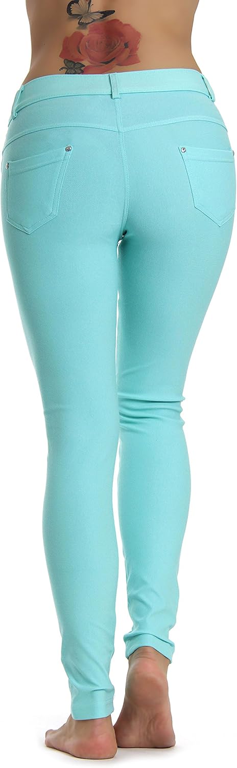 Prolific Health Women's Jean Look Jeggings Tights Slimming Many Colors Spandex Leggings Pants Capri S-XXXL - Image 3