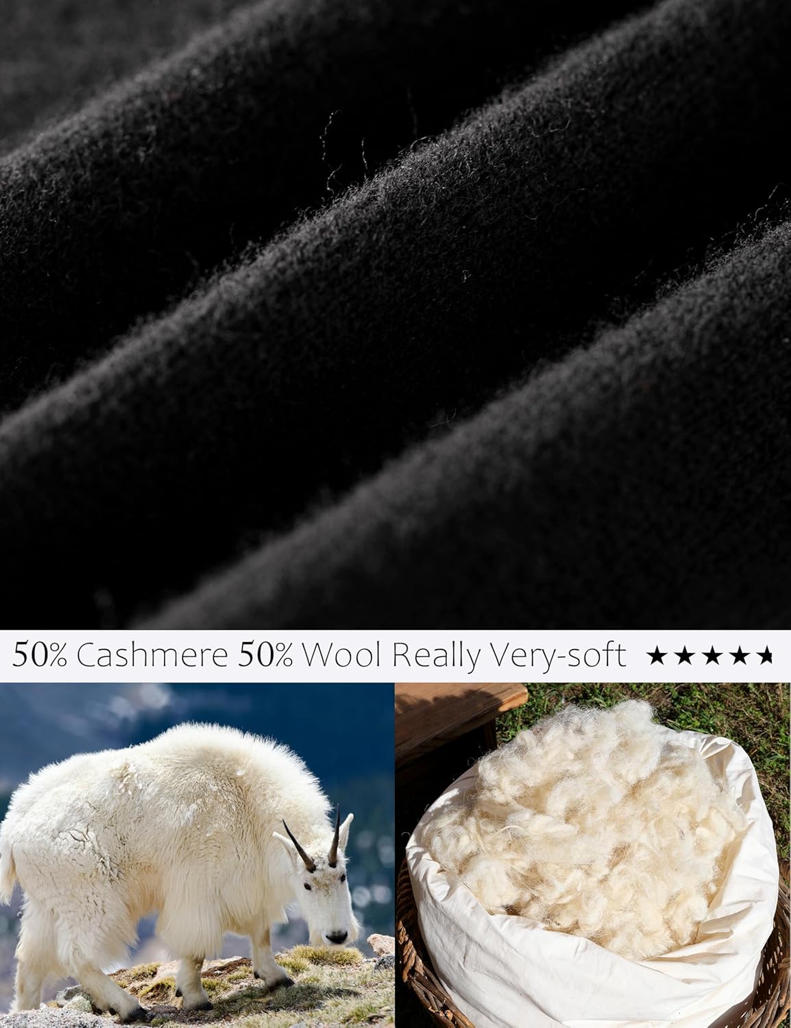 Soft Cashmere Blend Wrap Chic Scarf Stole for Women Wayfarer Travel Extra Large 87"x28" - Image 3